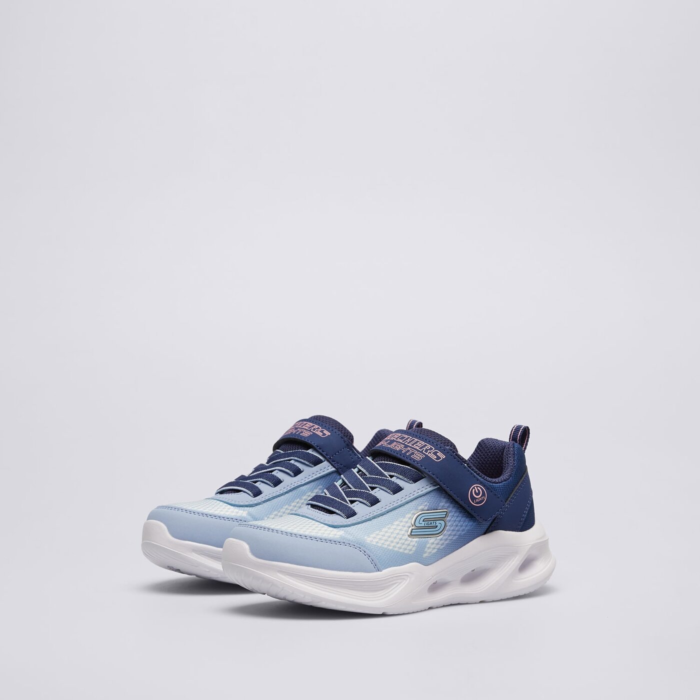 Buty dziecięce SKECHERS SOLA GLOW 303714lnvlb kolor niebieski