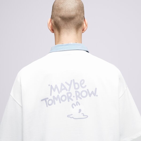 S.NOW JOB SIZEER T SHIRT “MAYBE”-NATURAL WHITE si123tsu50001 kolor biały