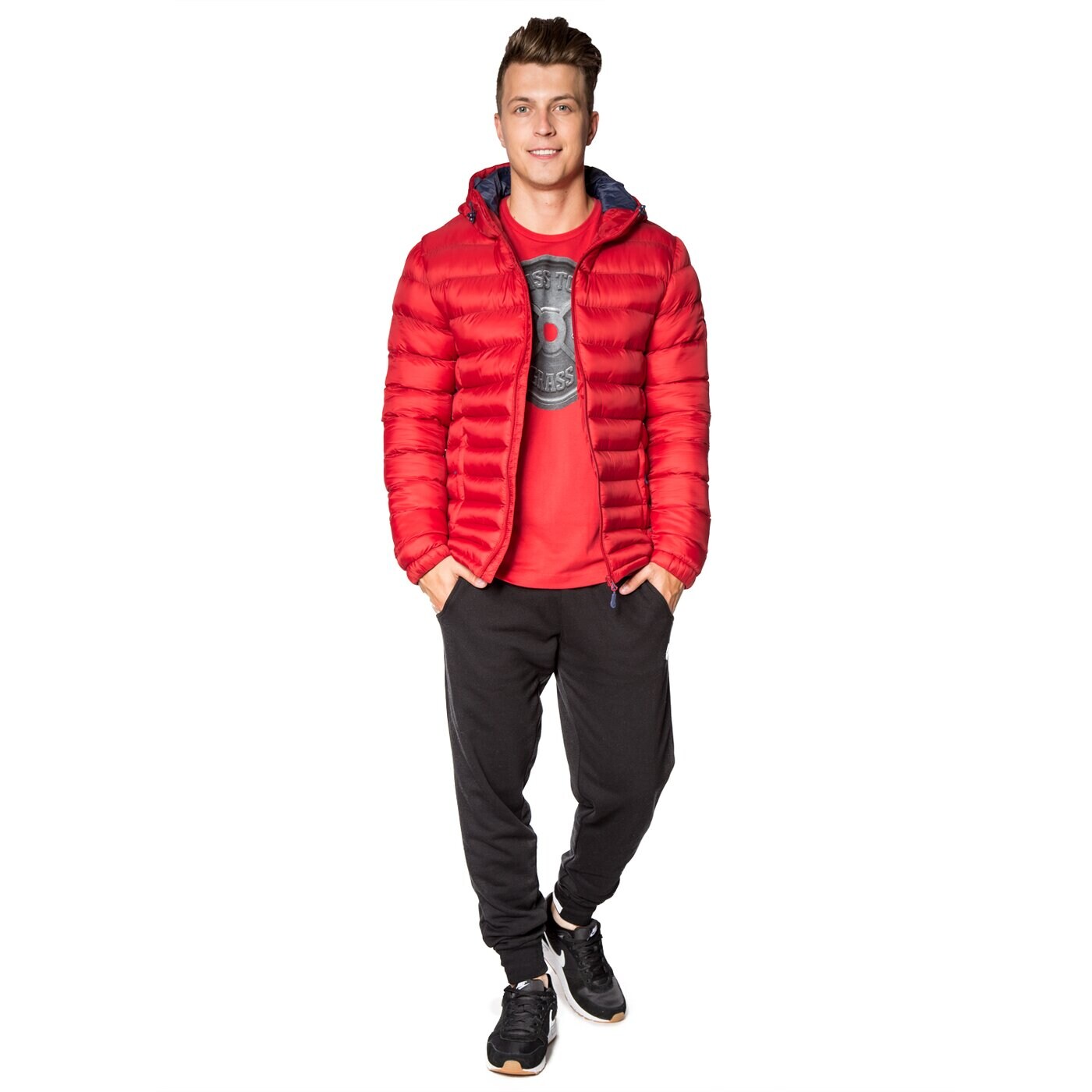 Kurtka zimowa męska LOTTO KURTKA REDDO lo36kum20001 kolor czerwony