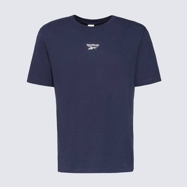 Koszulka męska REEBOK T-SHIRT MITCHAM FRNT BK LOGO CREW NECK 100240880 kolor granatowy