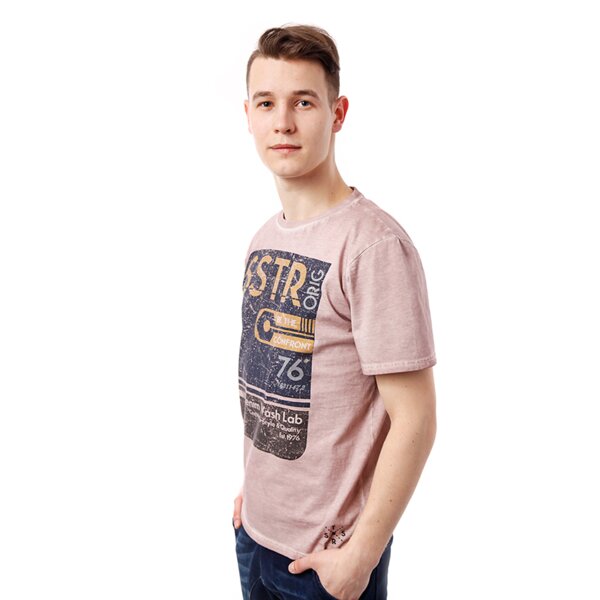 Koszulka męska CONFRONT  T-SHIRT VALERIAN cf14tsm20001 kolor beżowy