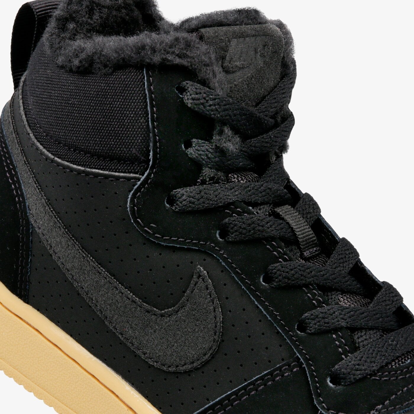 Buty dziecięce NIKE COURT BOROUGH MID WNTR BG aa3458-002 kolor czarny