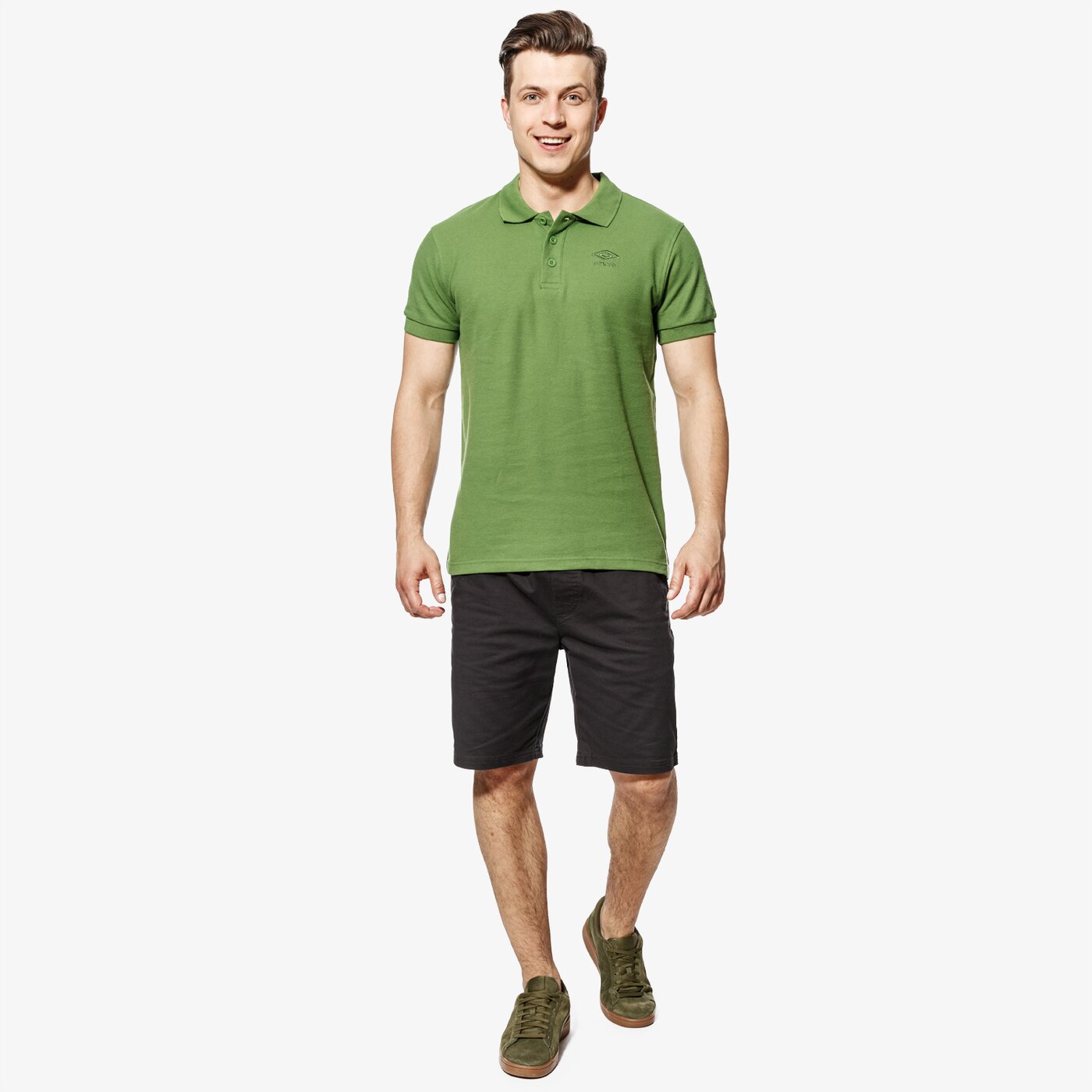 Koszulka polo męska UMBRO POLO DIEGO ul18pom04001 kolor zielony