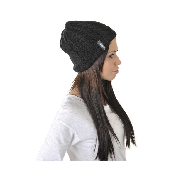 Czapka zimowa damska REEBOK CZAPKA Z BI CABLE HAT BLACK w36769 kolor czarny