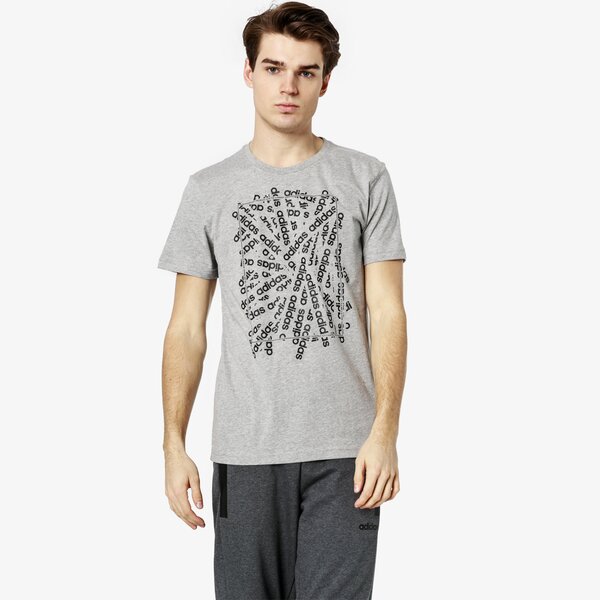 Koszulka męska ADIDAS T-SHIRT SS E LIN SCATTER T dv3047 kolor szary