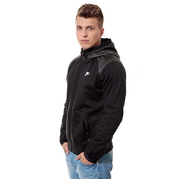 Bluza męska NIKE BLUZA HYBRID FZ HOODY 614486010 kolor czarny