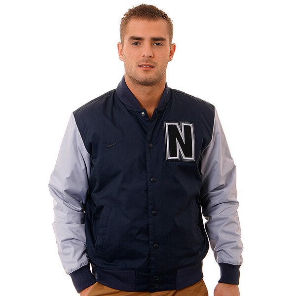 Bluza męska NIKE KURTKA AD LETTERMAN VARSIT JACKET 456543473 kolor szary
