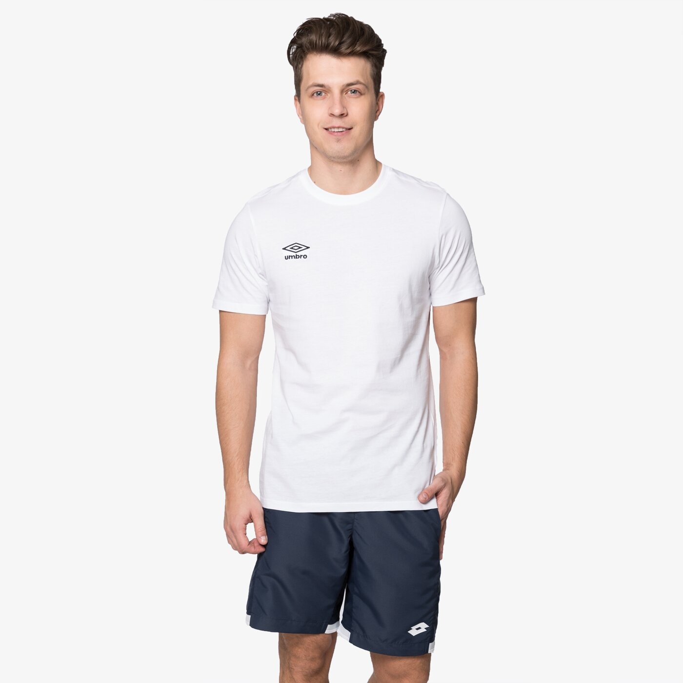 Koszulka męska UMBRO T-SHIRT COTTON SMALL LOG 64564u096 kolor biały