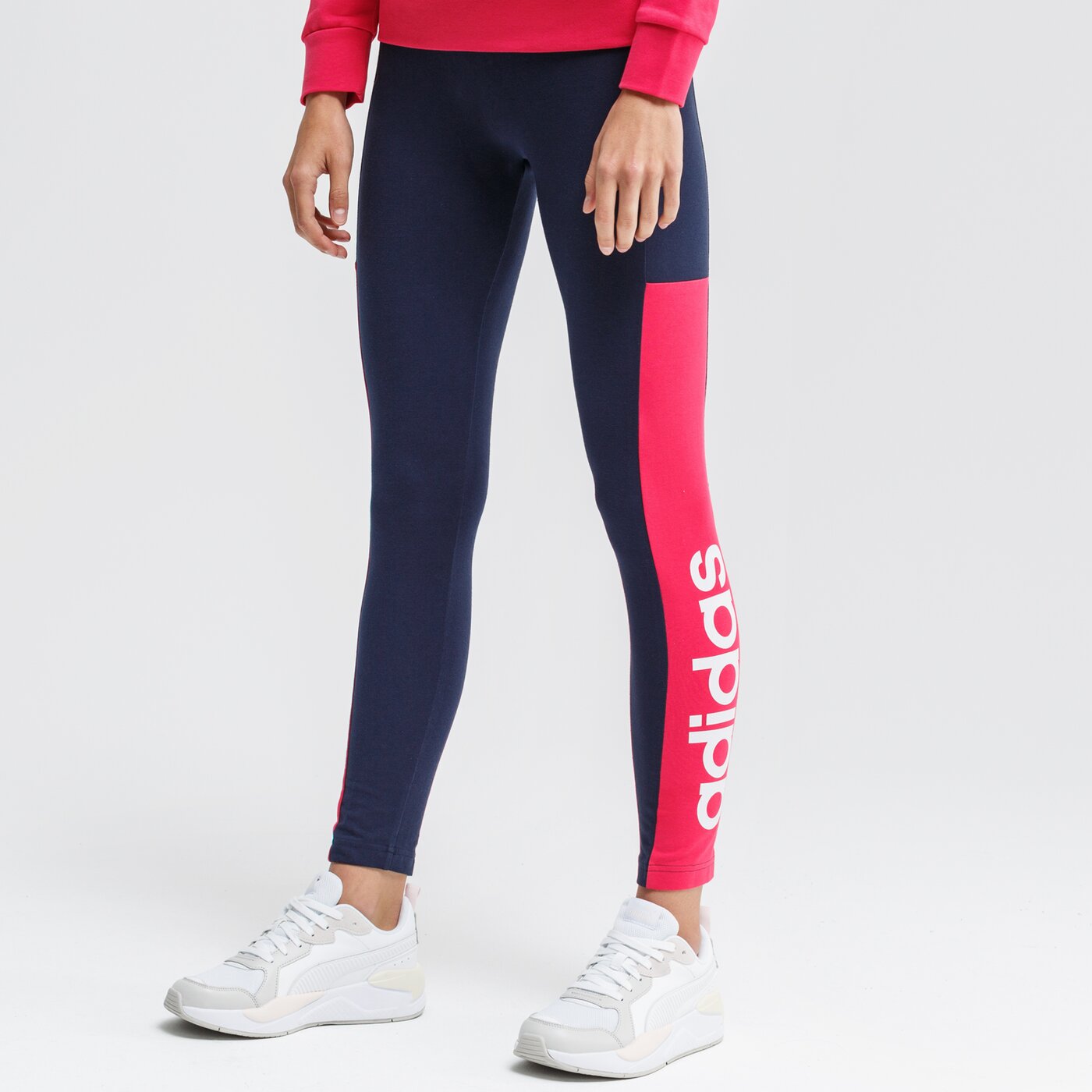 Spodnie dresowe damskie ADIDAS LEGGINGS W E CB TIGHT gl6305 kolor granatowy