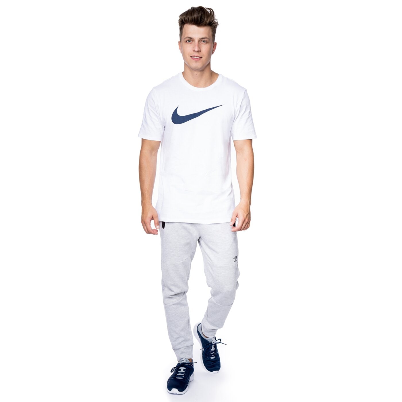 Koszulka męska NIKE T-SHIRT TEE-CHEST SWOOSH 696699106 kolor biały