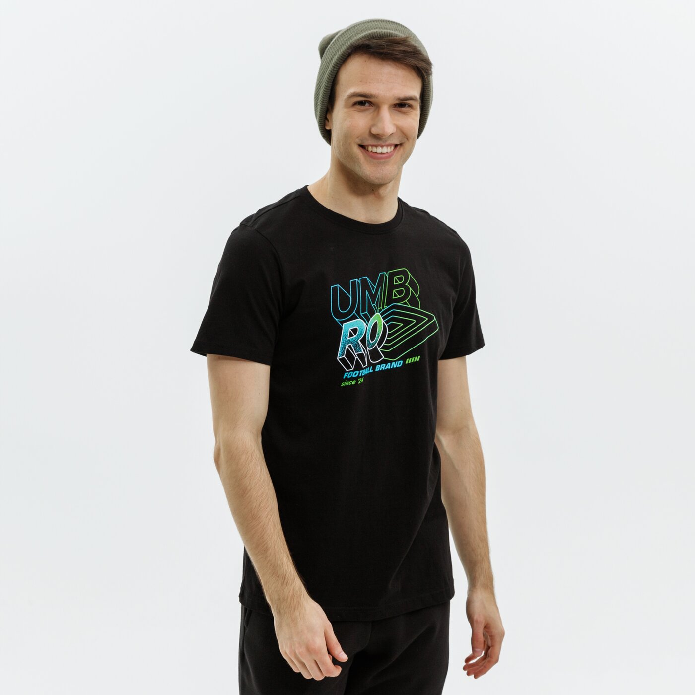 Koszulka męska UMBRO T-SHIRT DIONE ul321tsm12002 kolor czarny