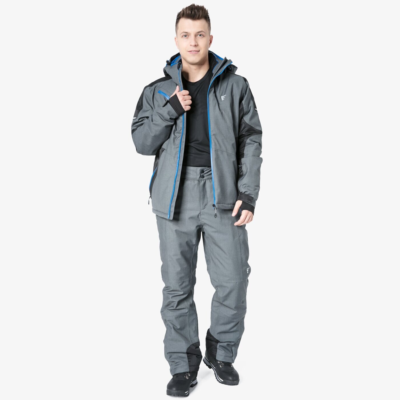 Kurtka zimowa męska FEEWEAR KURTKA NARCIARSKA ICEFIELD fw38kum51001 kolor szary