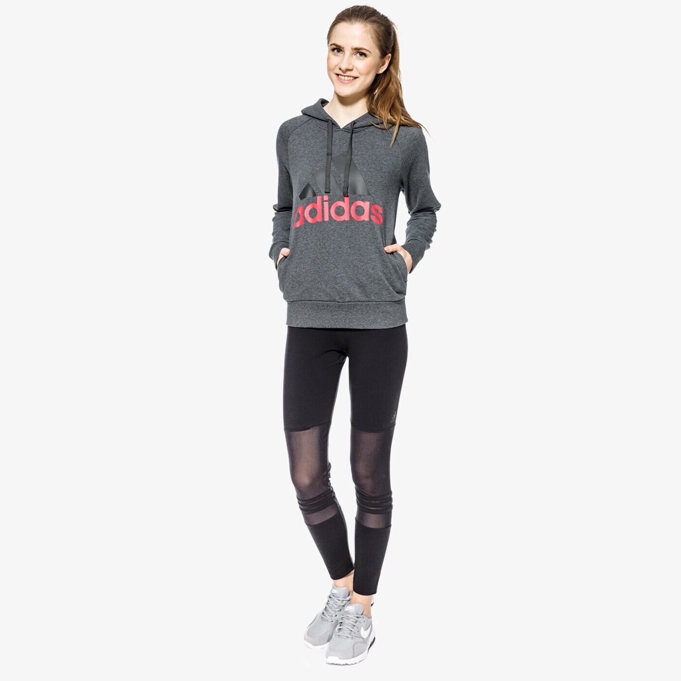 Bluza damska ADIDAS BLUZA ESS LIN OH HD cf8805 kolor szary
