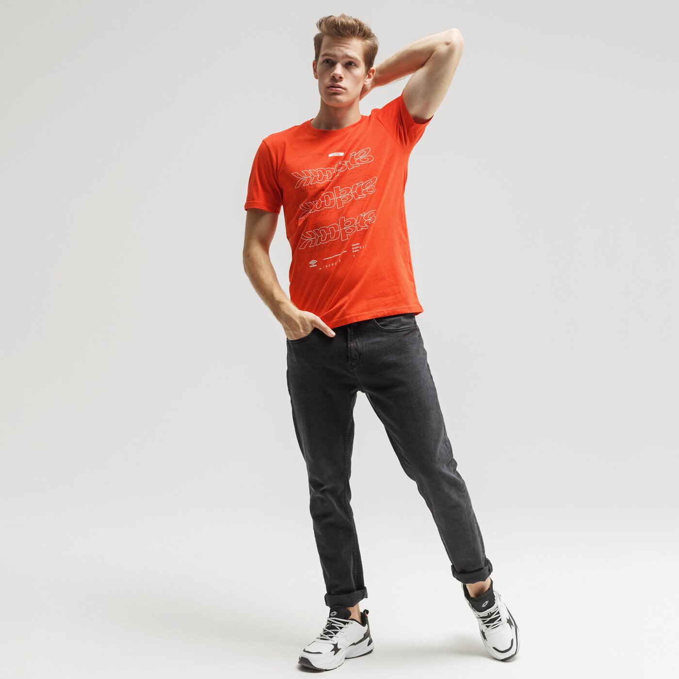 Koszulka męska UMBRO T-SHIRT LOUD ul120tsm28002 kolor pomarańczowy