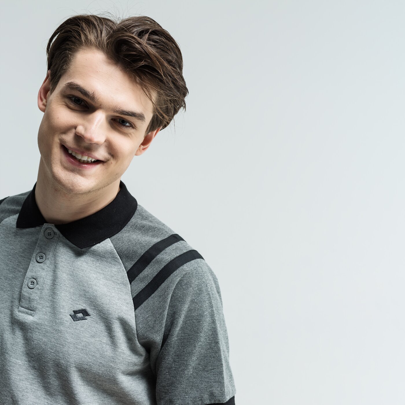 Koszulka polo męska LOTTO POLO NUORO lo19pom02001 kolor szary