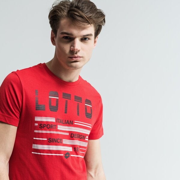 Koszulka męska LOTTO T-SHIRT SS L73 V LOGO PLUS JS 210980-0c4 kolor czerwony