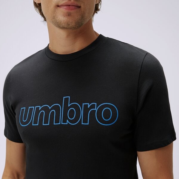 Koszulka męska UMBRO T-SHIRT FW LINEAR LOGO GRAPHIC 66199u-060 kolor czarny