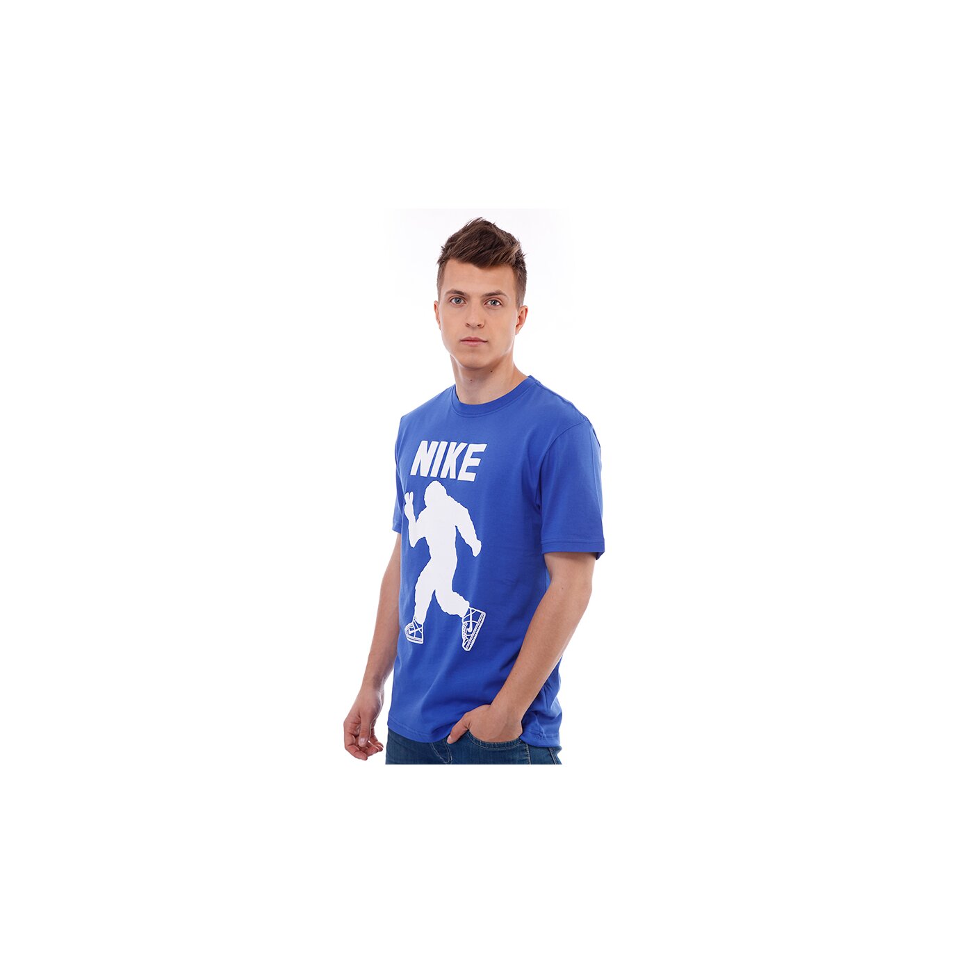 Koszulka męska NIKE T-SHIRT PEACE OUT SS TEE 534459476 kolor niebieski