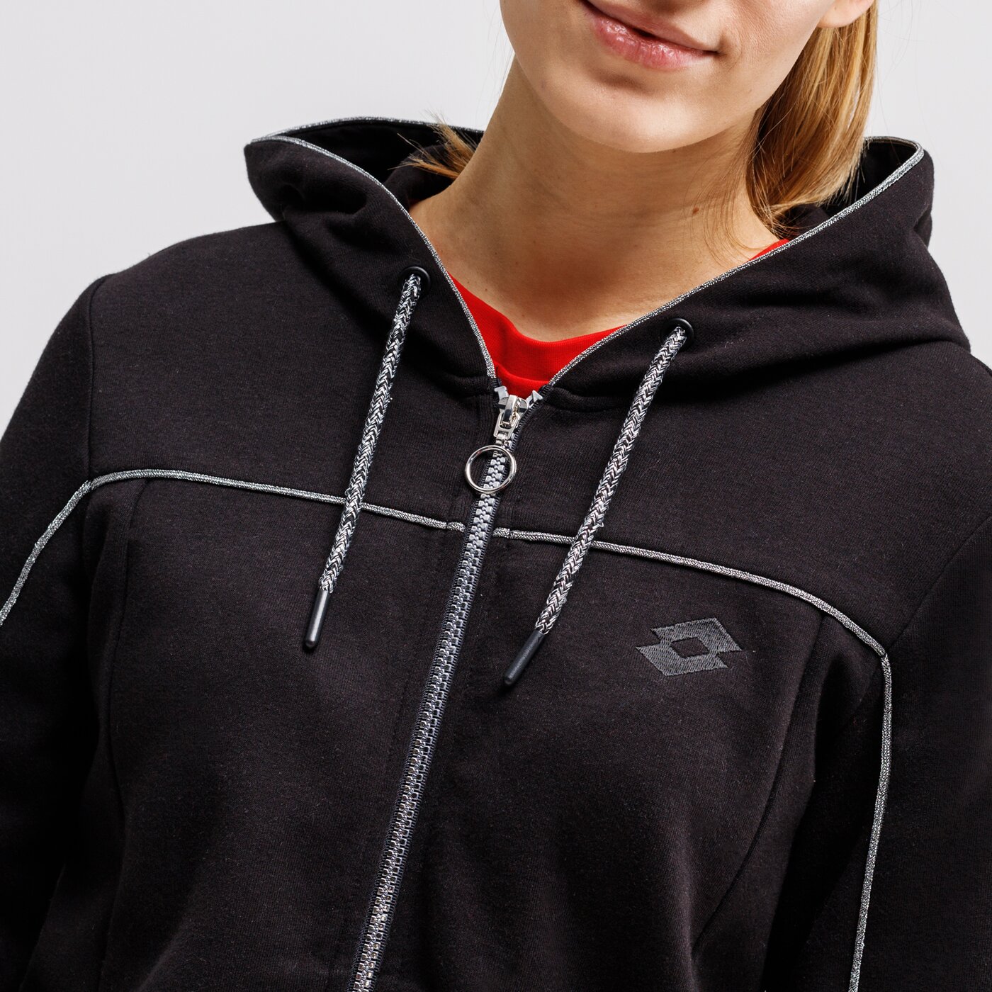 Bluza damska LOTTO BLUZA ROZPINANA Z KAPTUREM LUCRECE lo121bld31001 kolor czarny