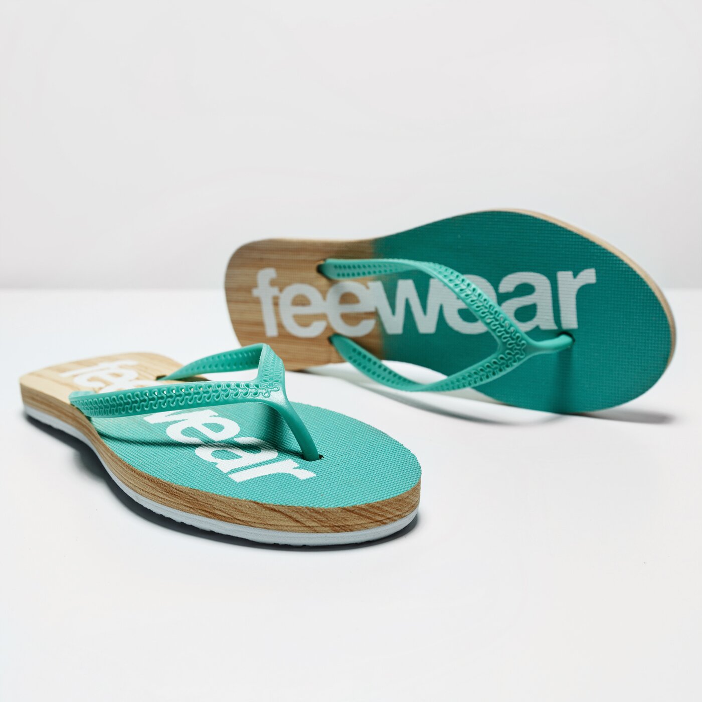 Klapki damskie FEEWEAR OMBRE fwwk119002 kolor zielony