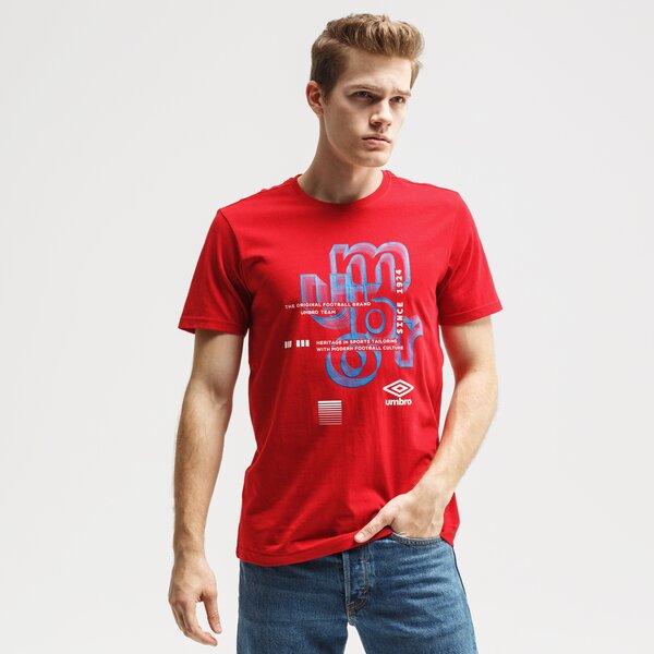 Koszulka męska UMBRO T-SHIRT SESH ul120tsm29001 kolor czerwony