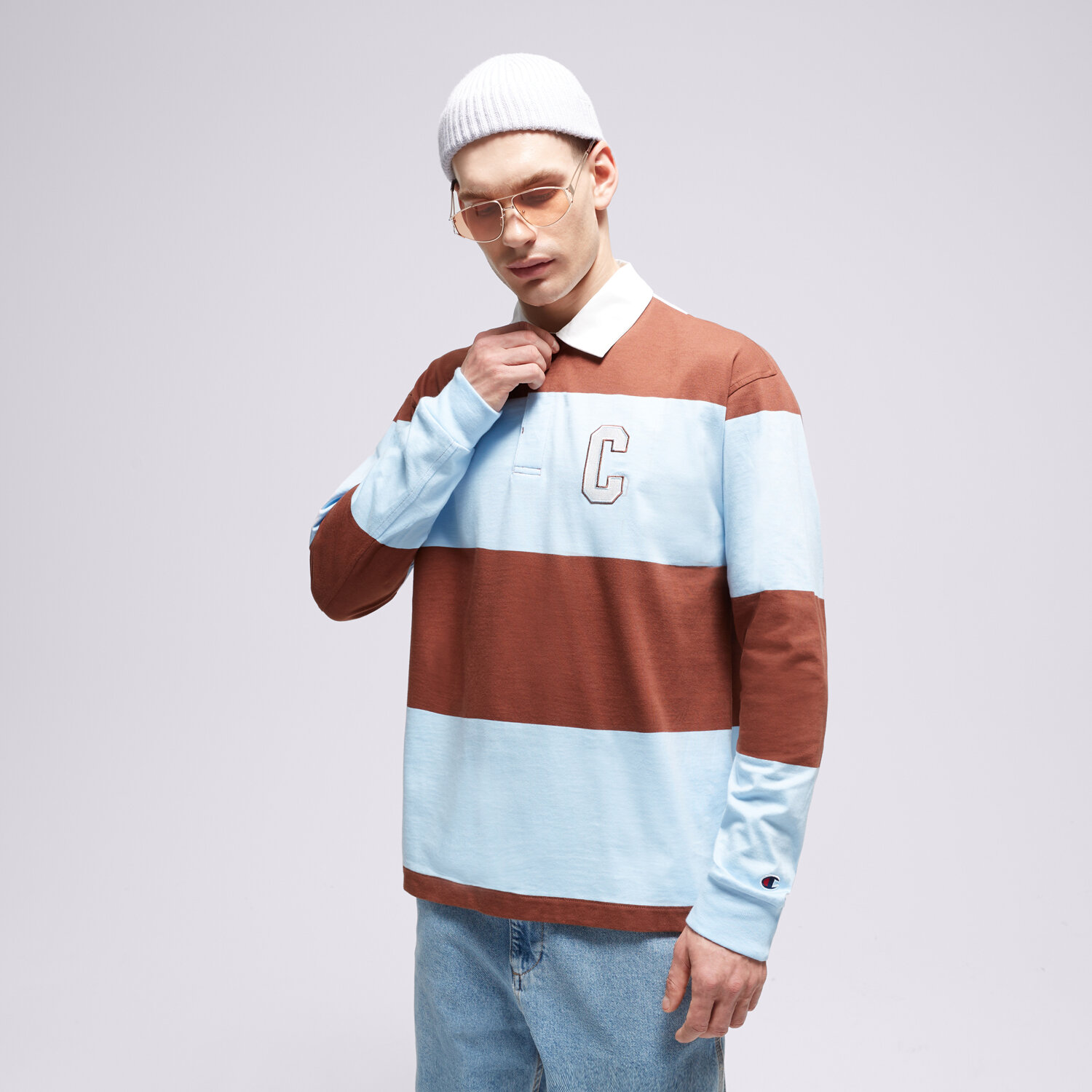 CHAMPION T SHIRT STRIPED POLO