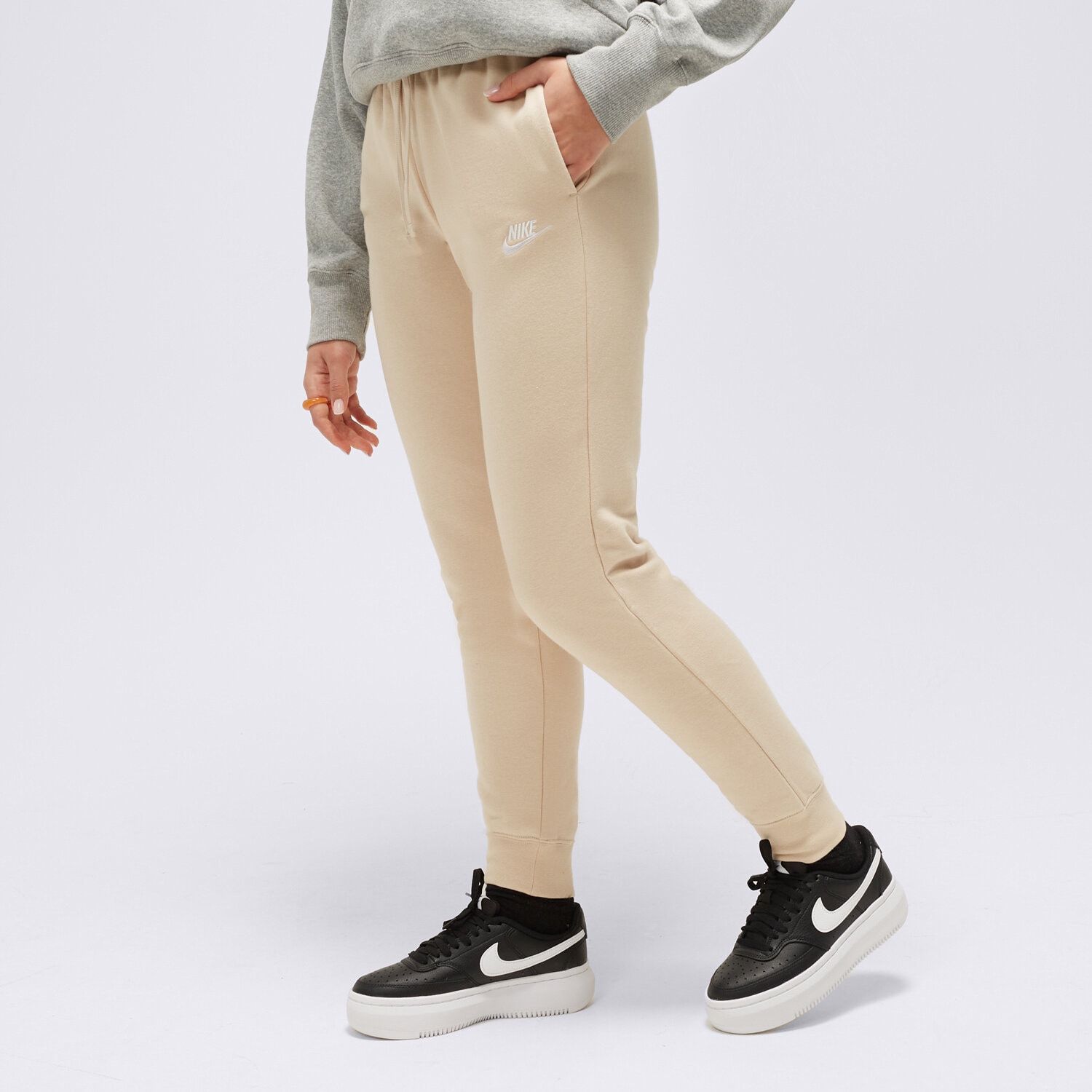NIKE SPODNIE W NSW CLUB FLC MR