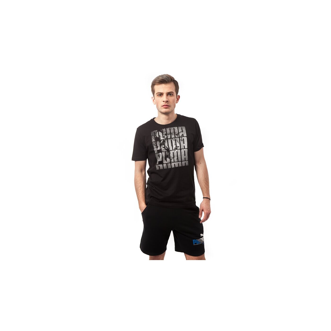 Koszulka męska PUMA T-SHIRT HIDING CAT TEE 83243101 kolor czarny