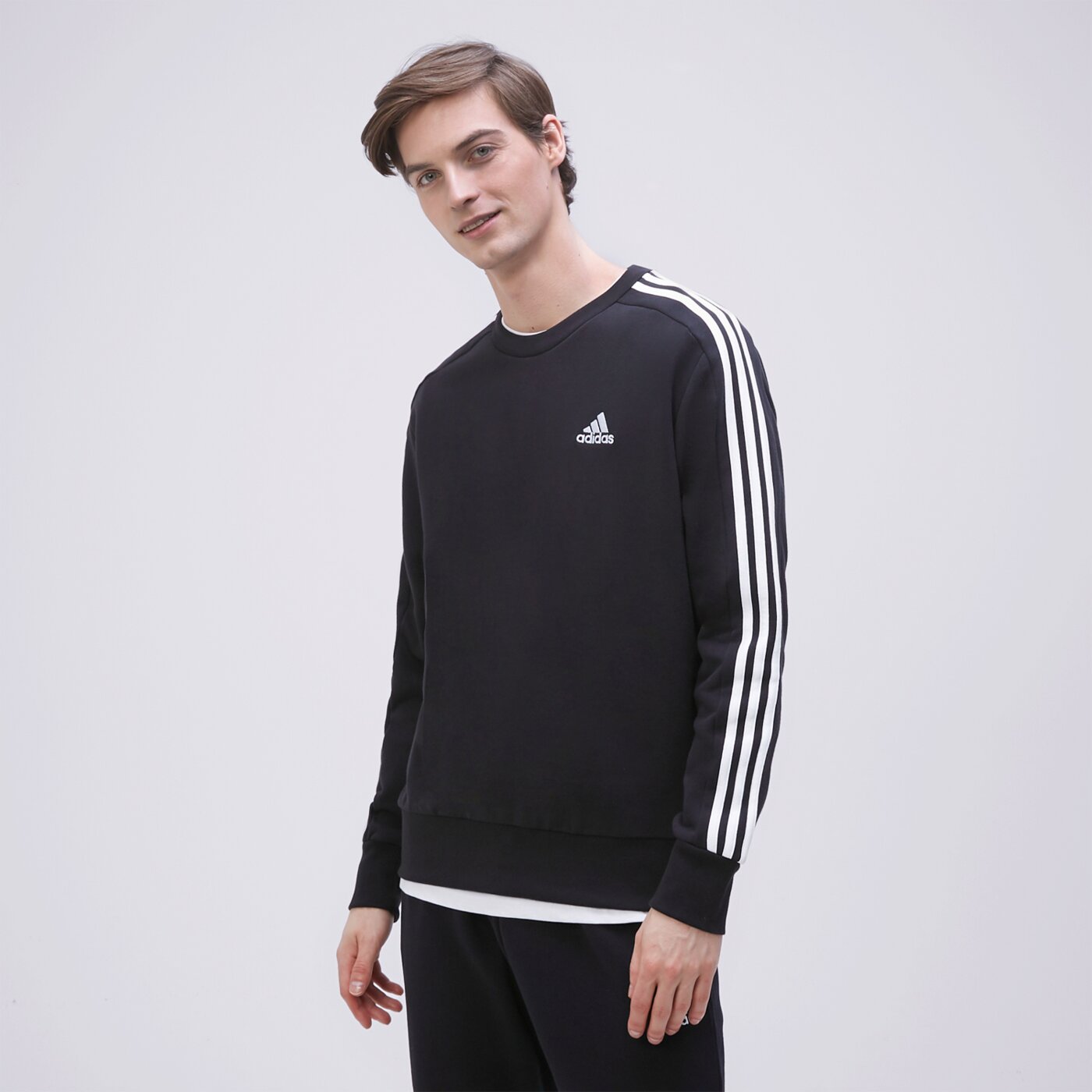Bluza męska ADIDAS BLUZA M 3S FT SWT ic9317 kolor czarny