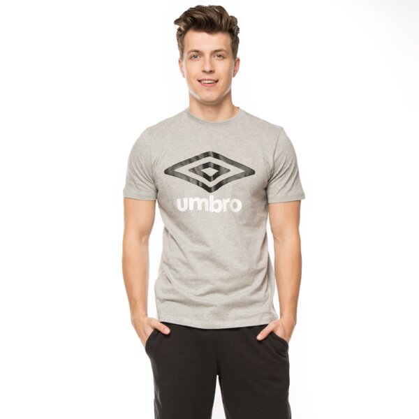 Koszulka męska UMBRO T-SHIRT LRG LOGO CTN TEE 62282u2bn kolor szary
