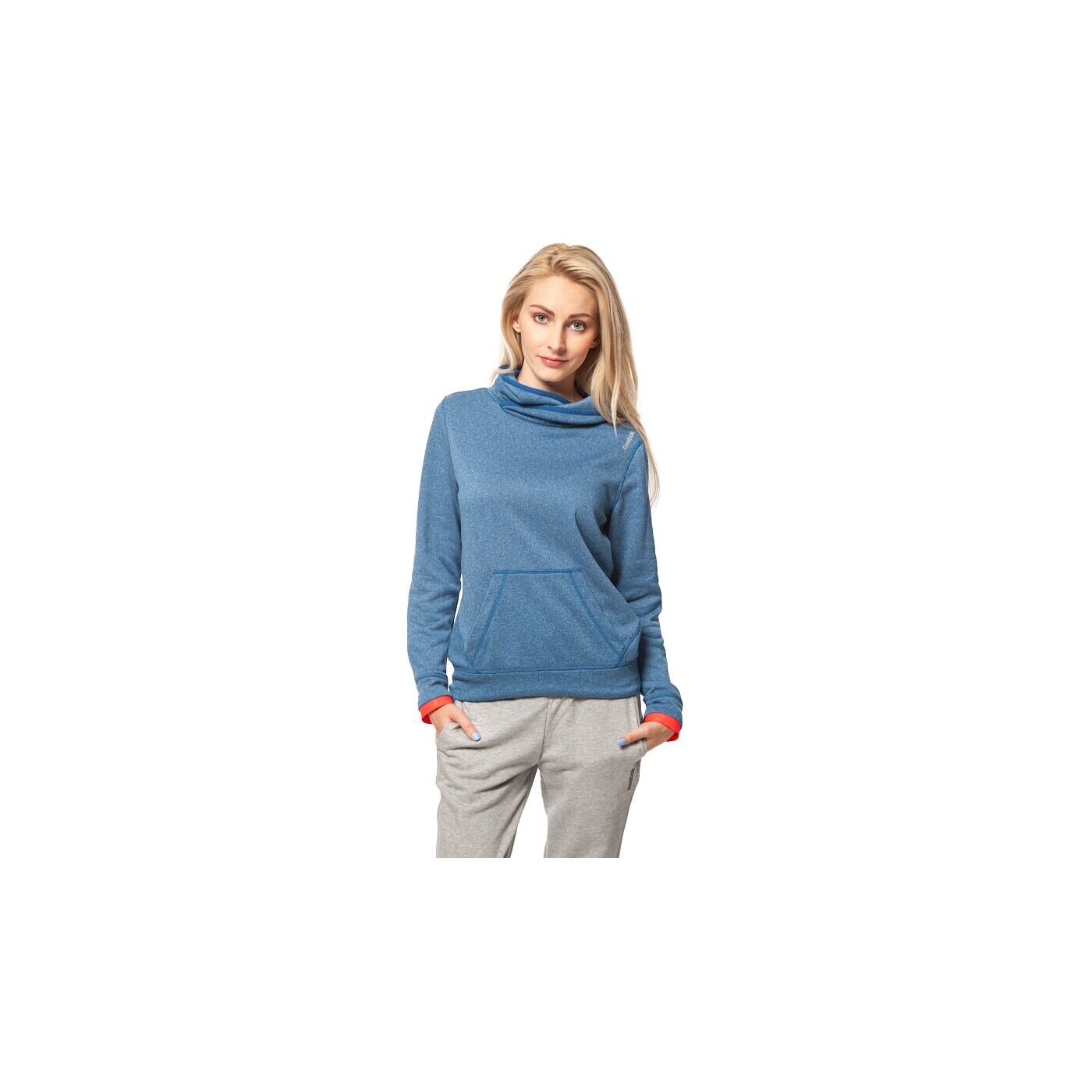 Bluza damska REEBOK BLUZA WOR PLYWRM PO aa9799 kolor niebieski