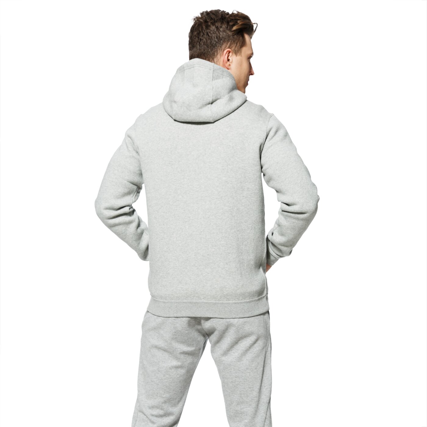 Bluza męska NIKE BLUZA M NSW HOODIE FZ FLC CLUB 804389063 kolor szary