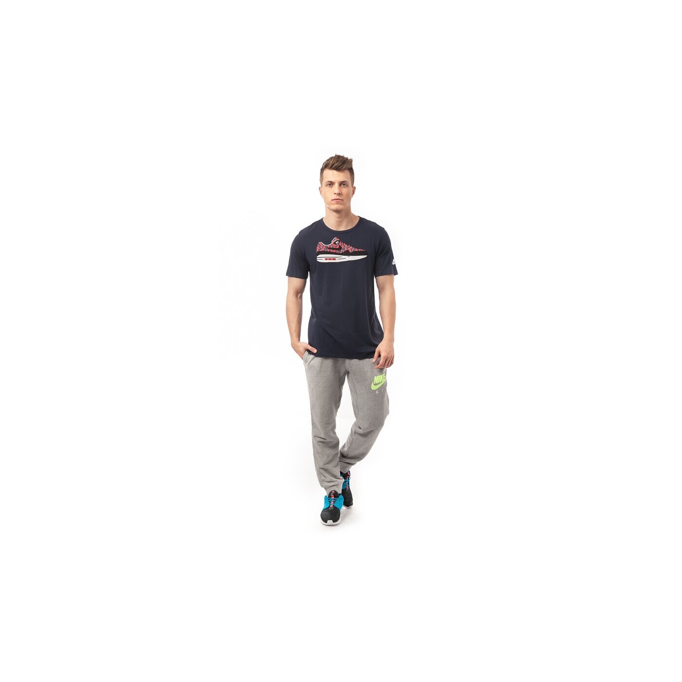 Koszulka męska NIKE T-SHIRT TEE-AIR MAX 644166451 kolor granatowy