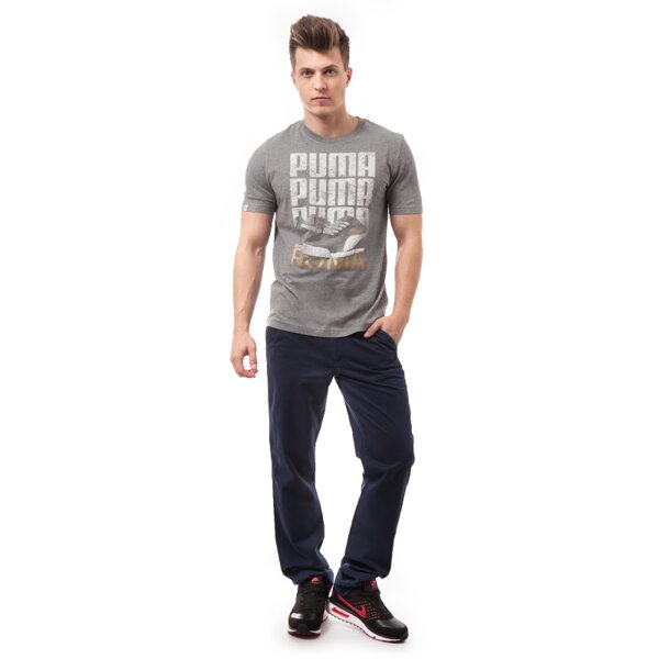 Koszulka męska PUMA T-SHIRT SNEAKER TEE 56826403 kolor szary
