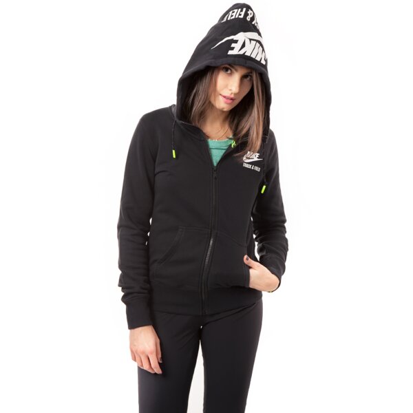 Bluza damska NIKE BLUZA RU NTF FZ HOODY 644138010 kolor czarny