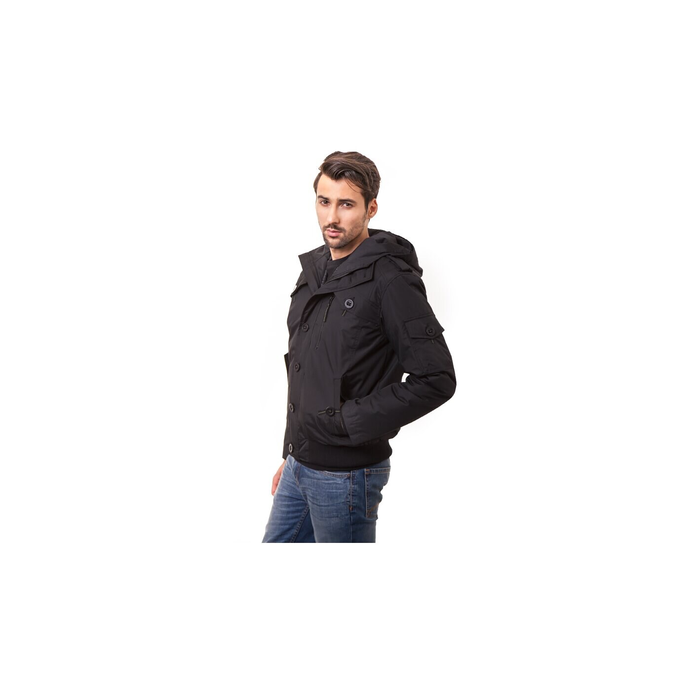 Kurtka zimowa męska CONFRONT KURTKA ITNERS cfv34kum06001 kolor czarny