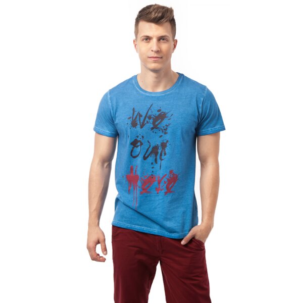 Koszulka męska FEEWEAR T-SHIRT OKIDO fw15tsm92001 kolor niebieski