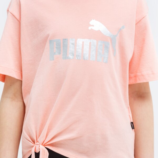 Koszulka dziecięca PUMA T-SHIRT ESS+ LOGO SILHOUETTE G 587044 26 kolor różowy