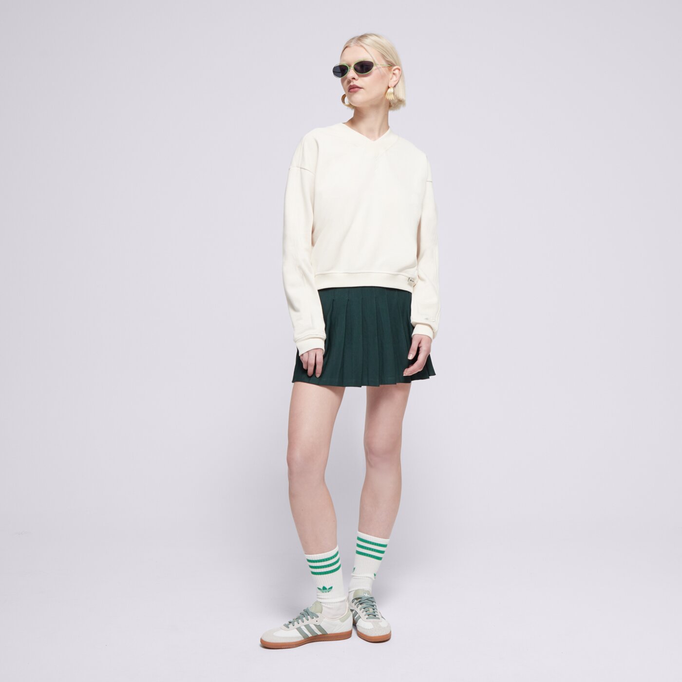 Bluza damska CHAMPION BLUZA CREWNECK CROPTOP FUTURE e10007ys137 kolor beżowy