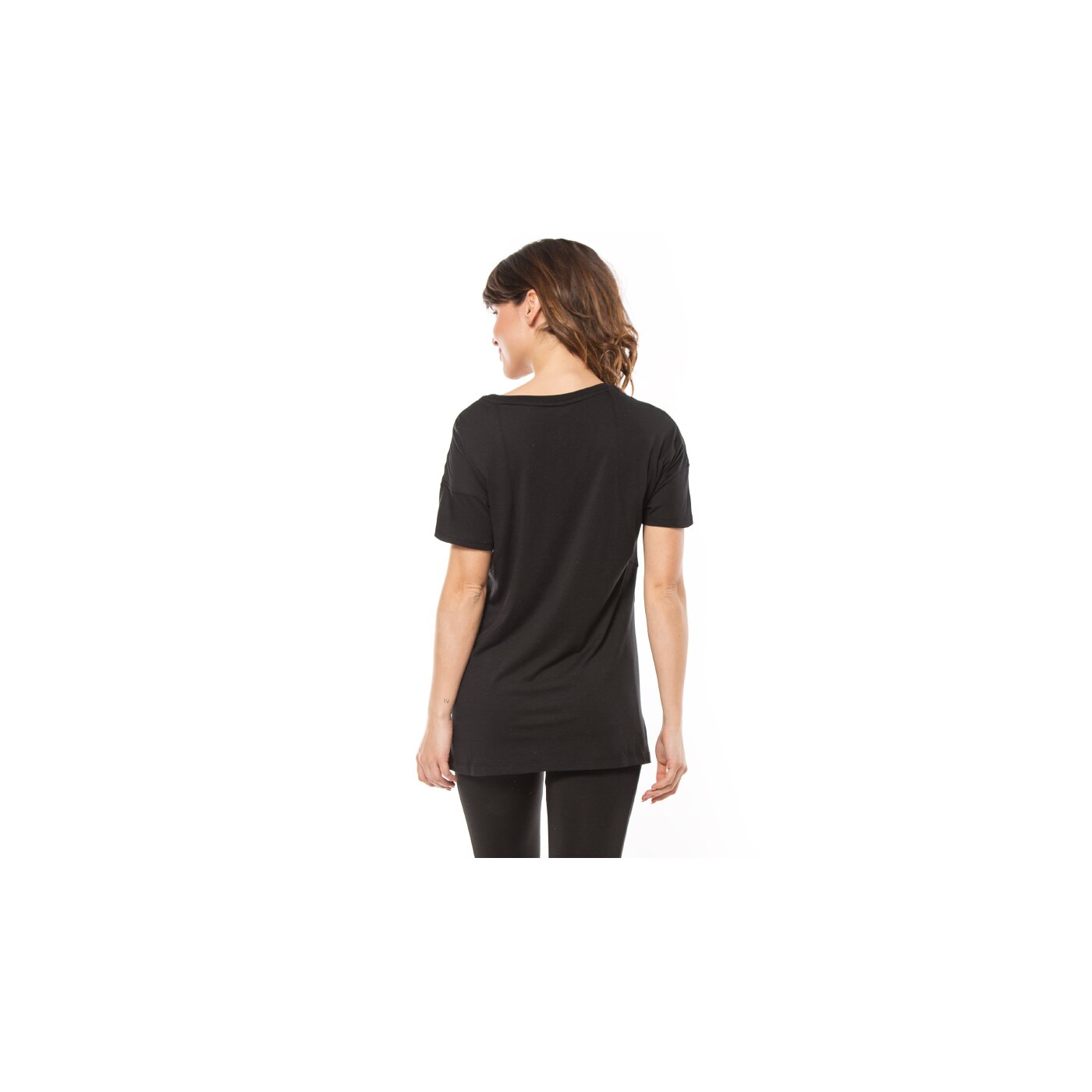 Koszulka damska NIKE T-SHIRT TEE-STRIPE 726080010 kolor czarny