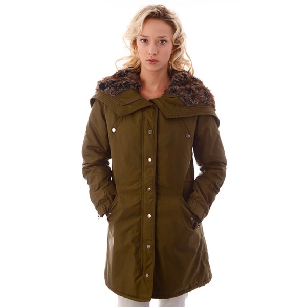 Kurtka zimowa damska CONFRONT KURTKA LENA cf33kud10341 kolor brązowy