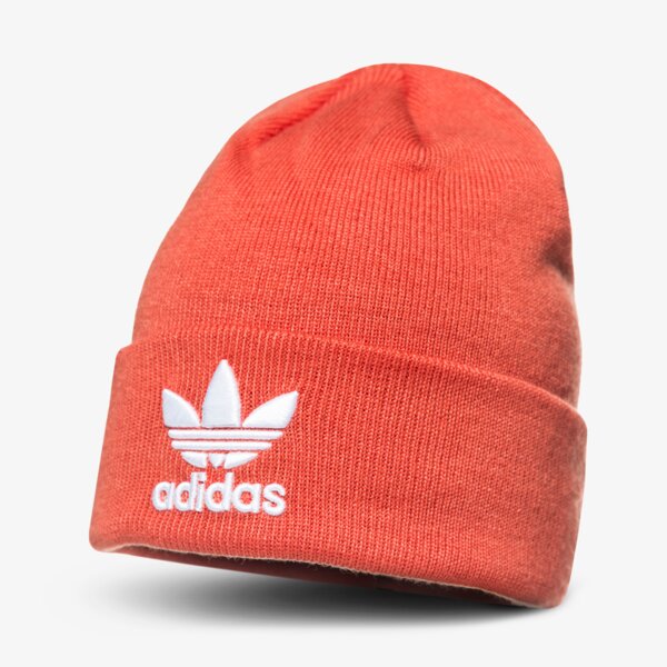 Czapka zimowa damska ADIDAS CZAPKA ZIMOWA TREFOIL BEANIE dh4297 kolor pomarańczowy