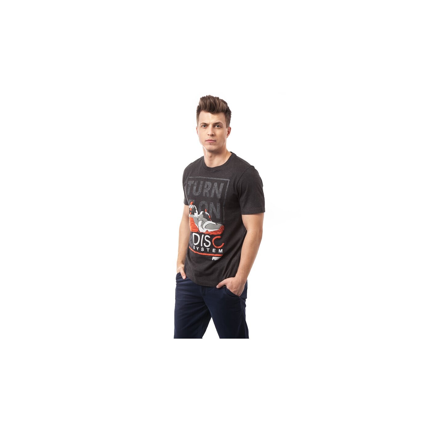 Koszulka męska PUMA T-SHIRT SNEAKER TEE 56827905 kolor szary