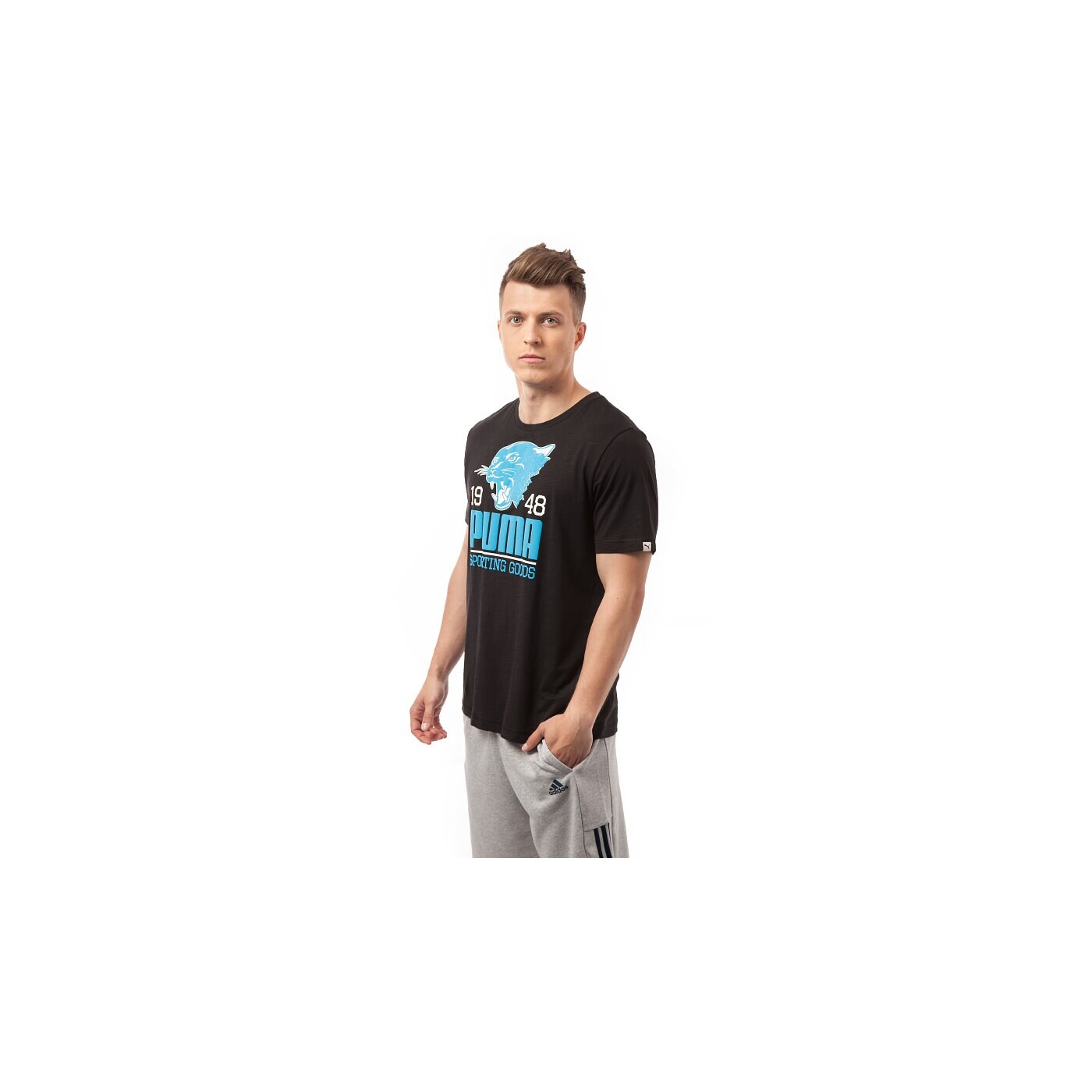 Koszulka męska PUMA T-SHIRT STYLE ATHL TEE 83256401 kolor czarny