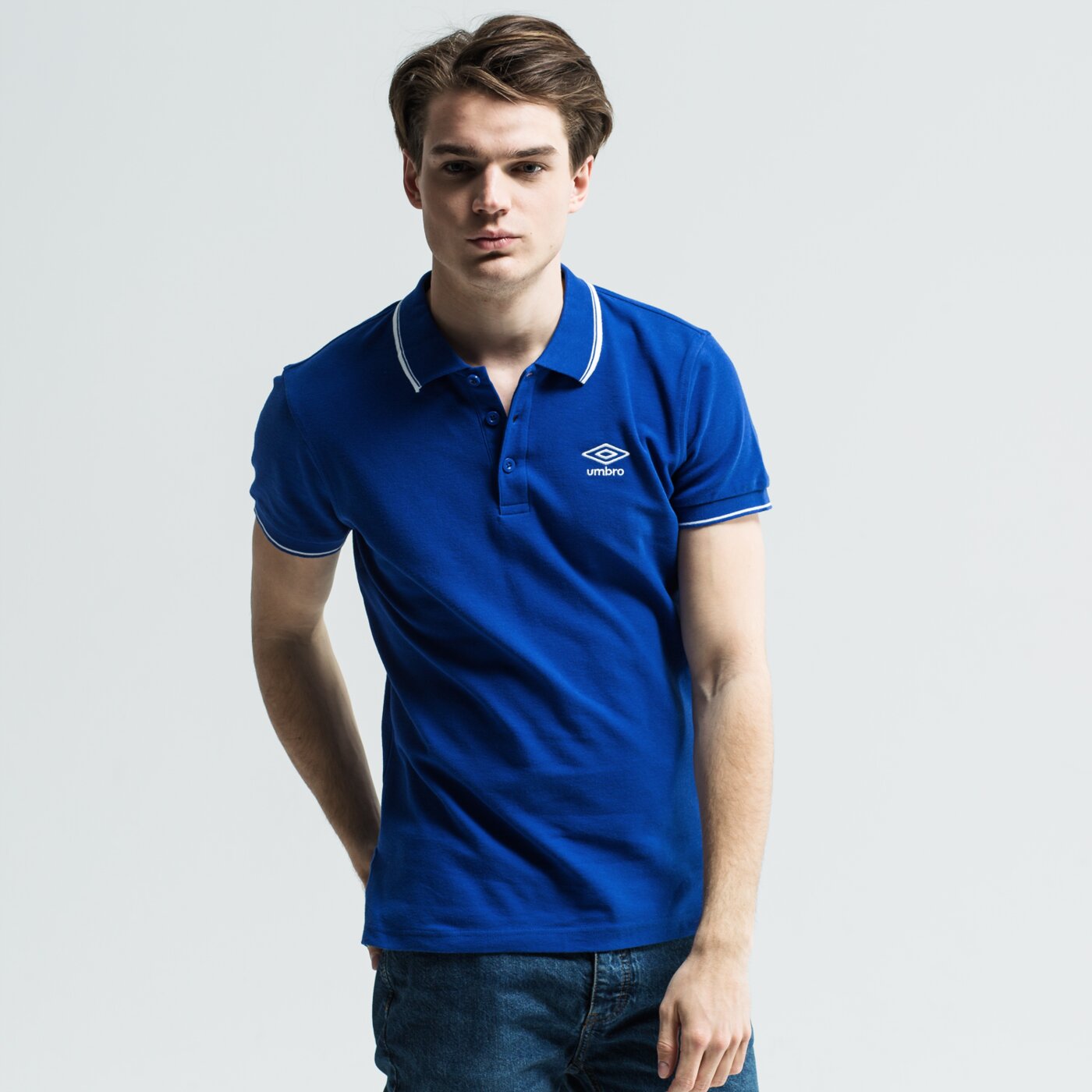 Koszulka polo męska UMBRO POLO NATLO ul19pom06005 kolor granatowy