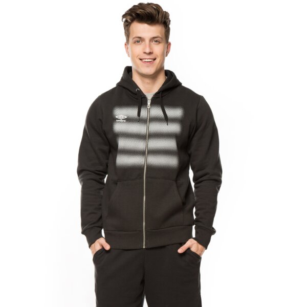 Bluza męska UMBRO BLUZA FOUR STRIPE MINI DIAMONDS ZIP THRU 64106u060 kolor czarny