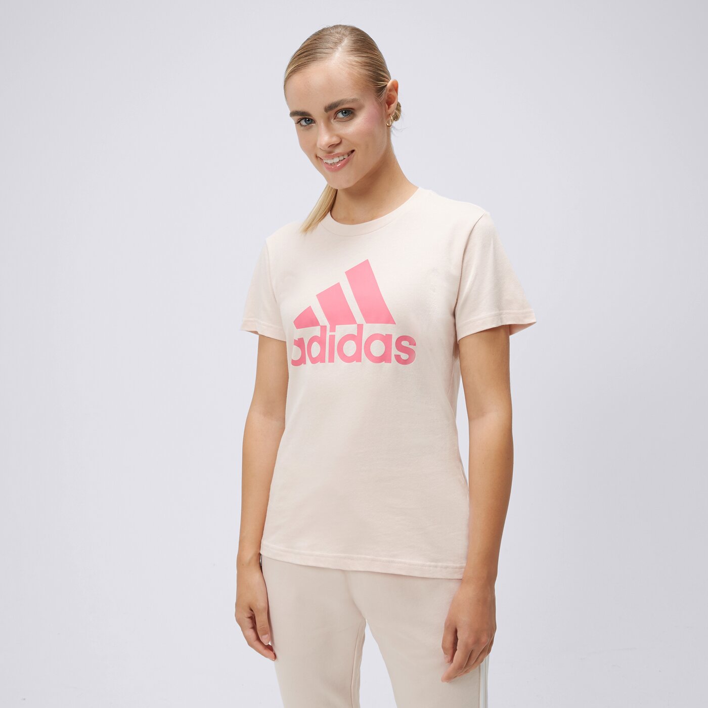 ADIDAS TSHIRT W BL T (IB9455) BEŻOWY Damskie Koszulki 50 style