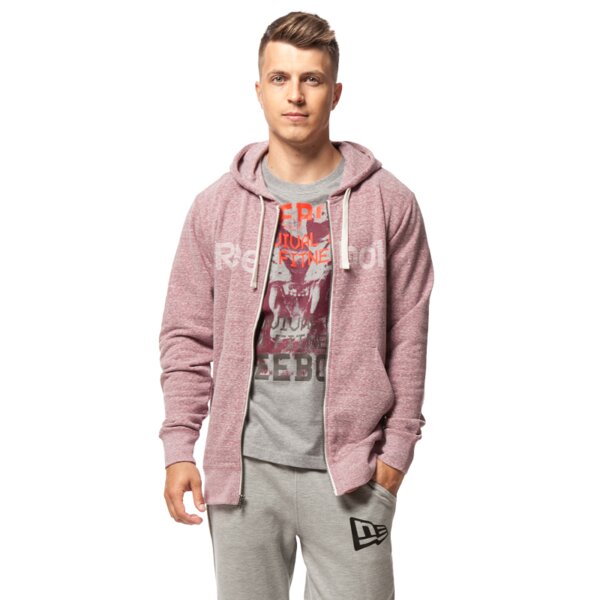 Bluza męska REEBOK BLUZA EL LOGO FULL ZIP ab0184 kolor czerwony