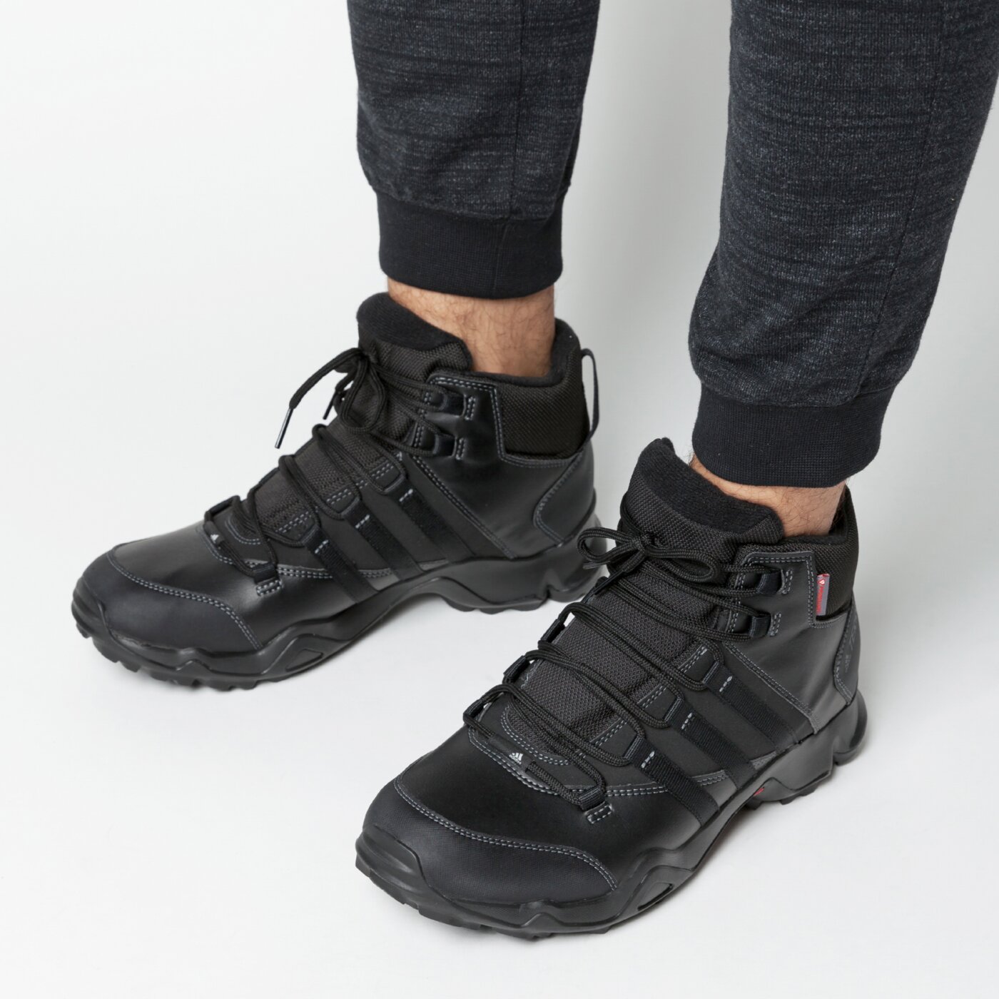 Buty adidas - Terrex Ax2r Beta Mid Cw S80740 Cblack/Cblack/Visgre - Trekkingi i trapery 