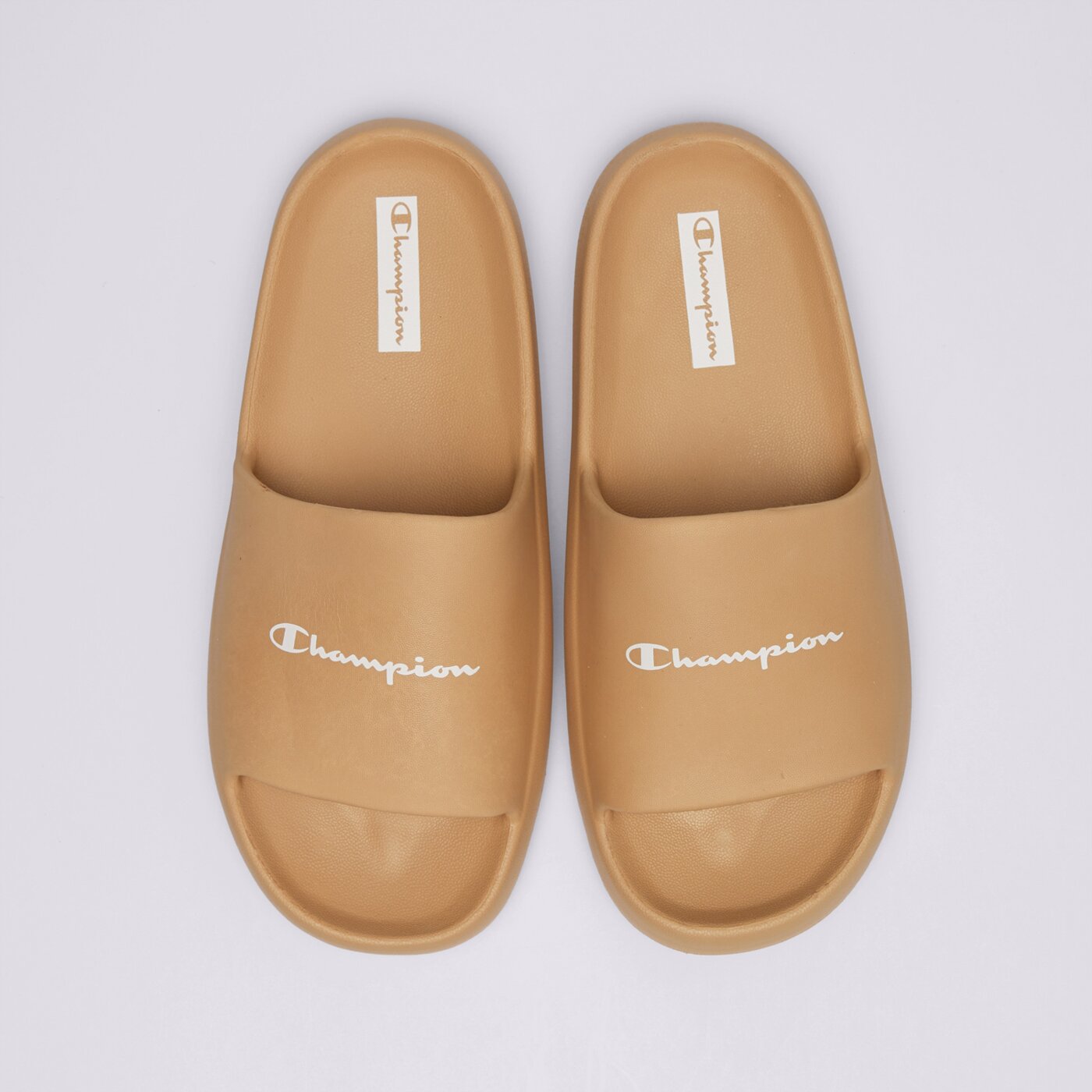 Klapki męskie CHAMPION SOFT SLIPPER s22471ms041 kolor beżowy